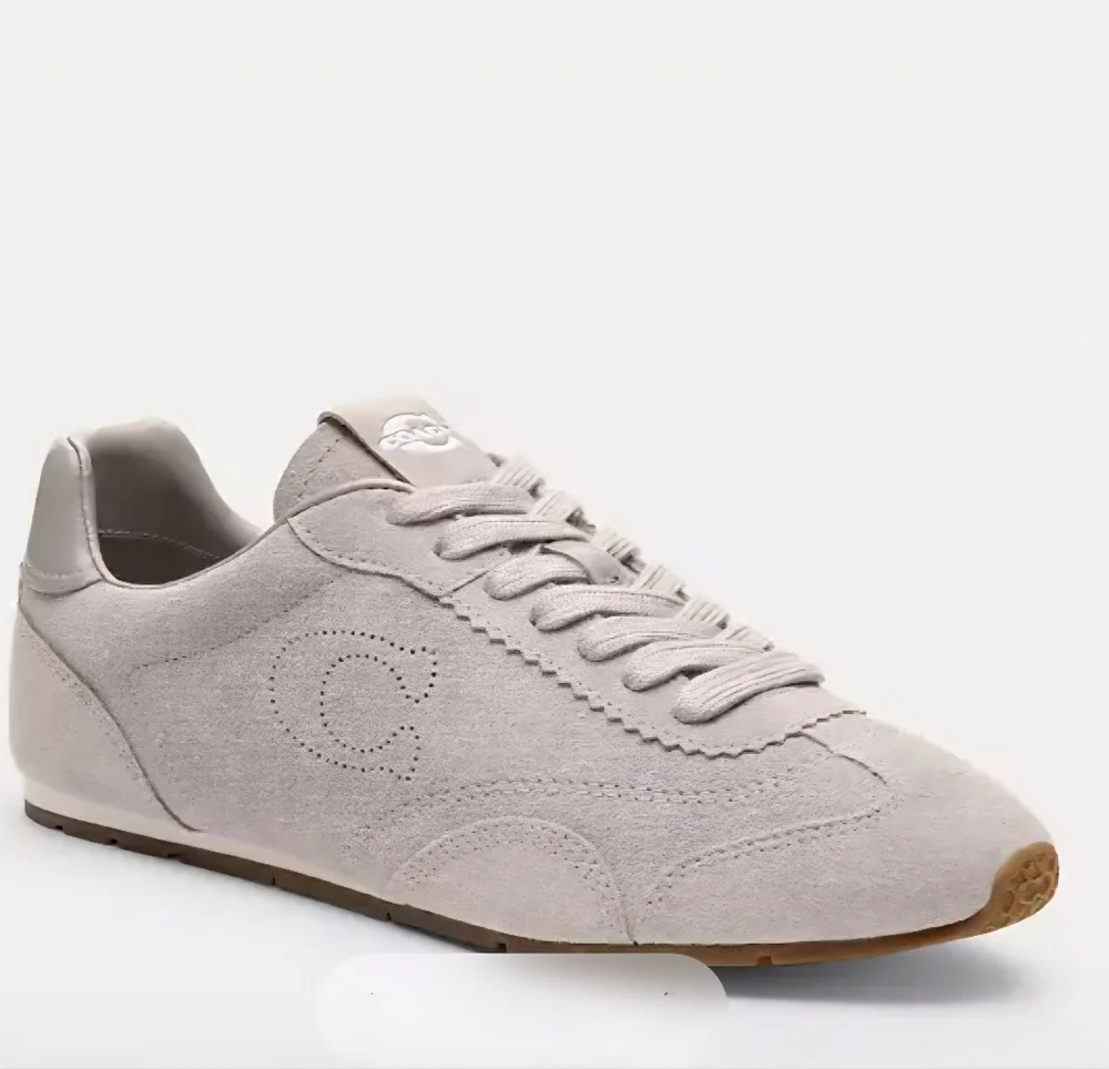 Coach Flat Suede & Leather Sneaker Sleek Silhouette Lightweight Women's 9.5 - Picture 4 of 13